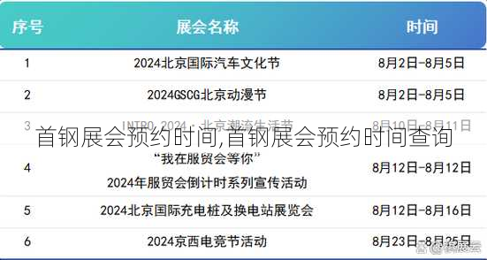 首钢展会预约时间,首钢展会预约时间查询