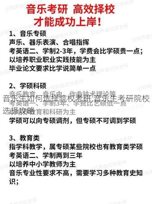 音乐生如何选择院校考研,音乐生考研院校选择攻略