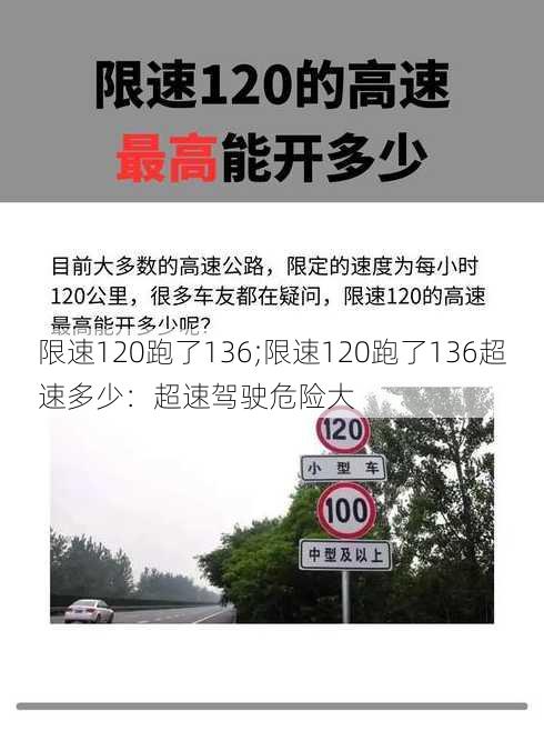 限速120跑了136;限速120跑了136超速多少：超速驾驶危险大