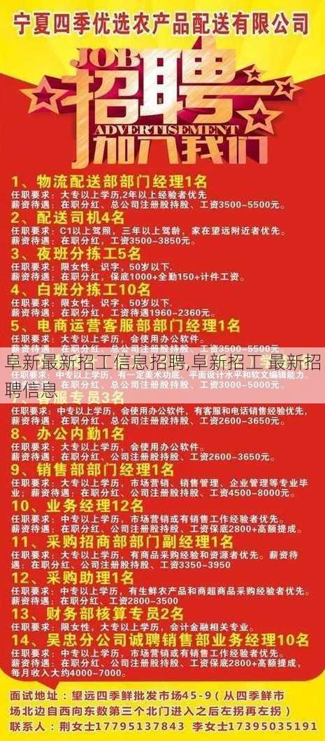 阜新最新招工信息招聘,阜新招工 最新招聘信息