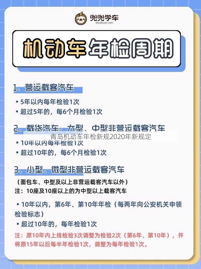 青岛机动车年检新规2020年新规定