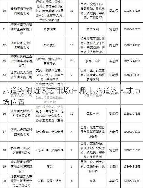 六道沟附近人才市场在哪儿,六道沟人才市场位置