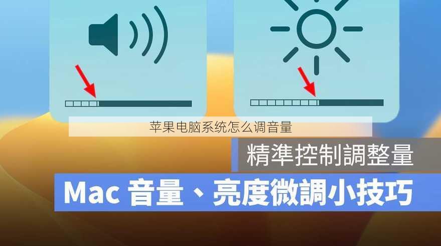 苹果电脑系统怎么调音量