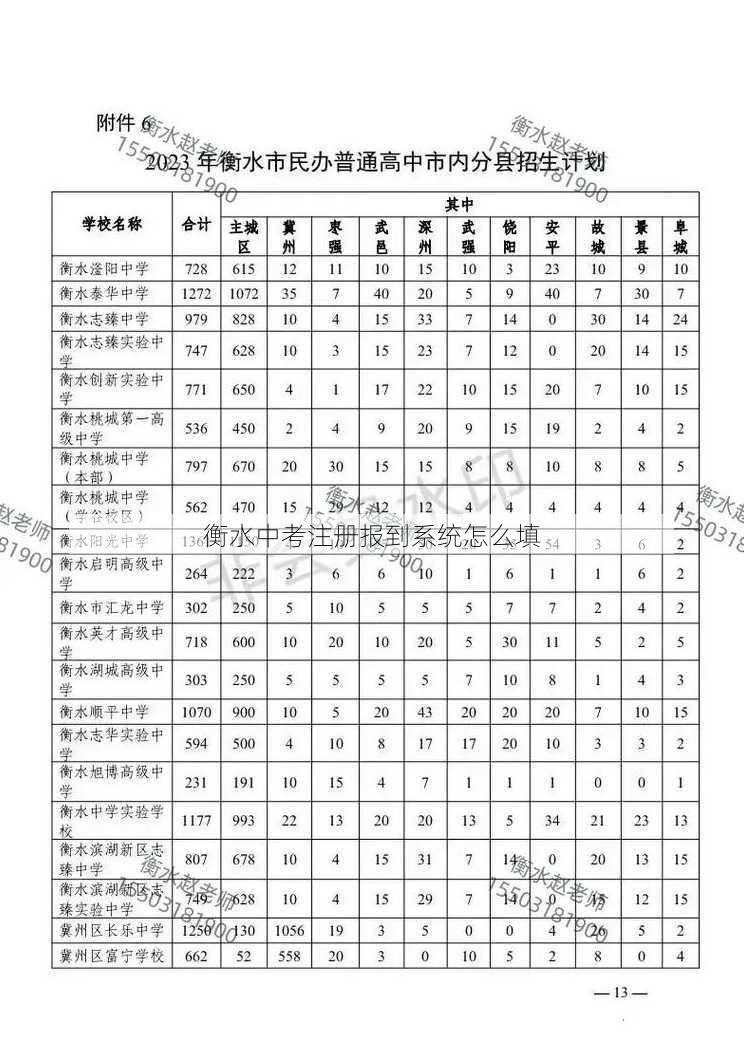 衡水中考注册报到系统怎么填