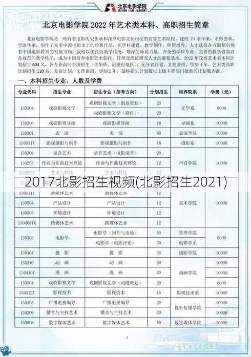 2017北影招生视频(北影招生2021)