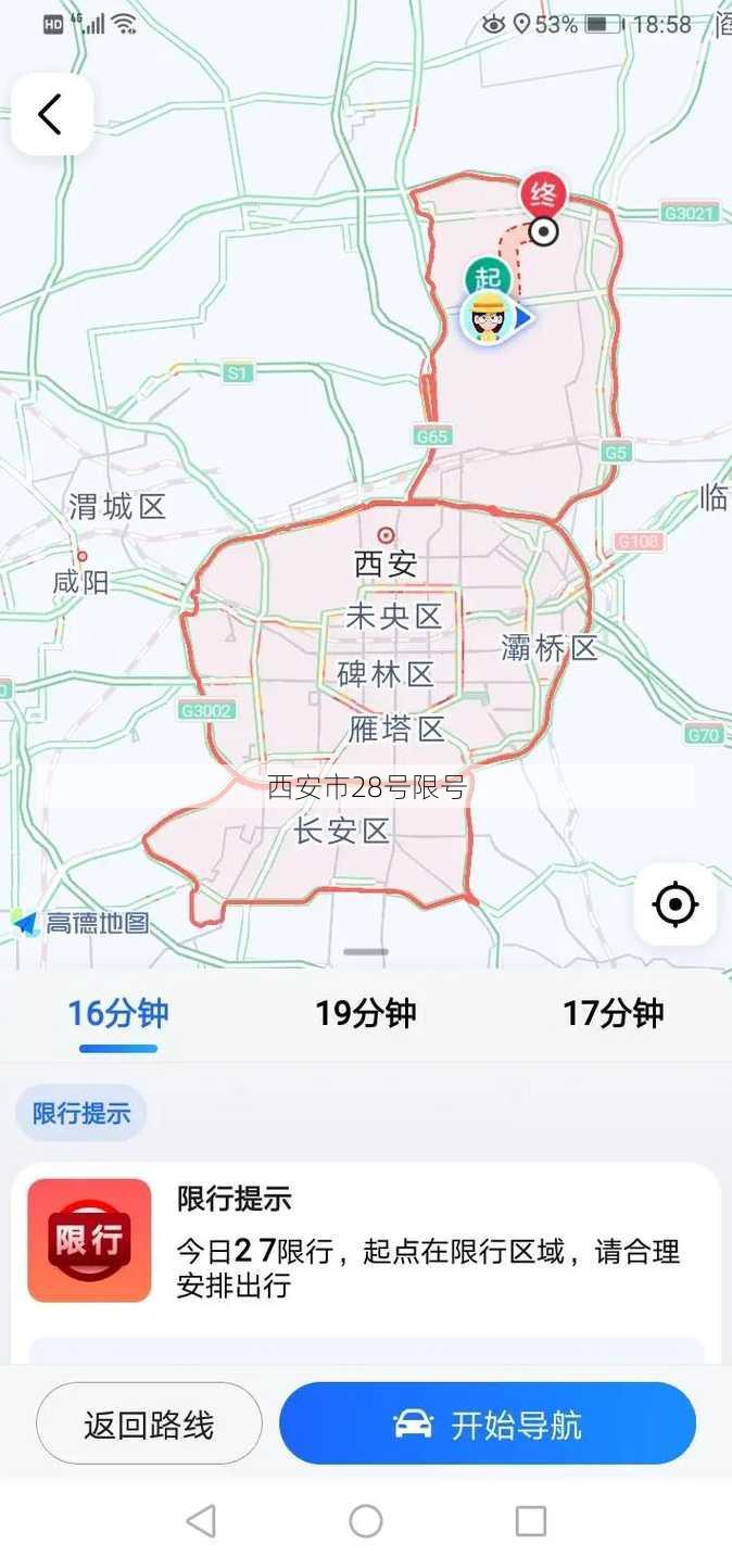 西安市28号限号