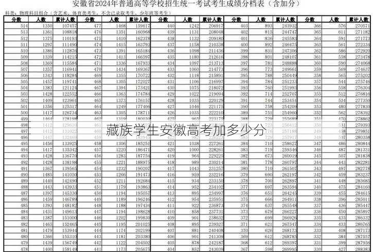 藏族学生安徽高考加多少分