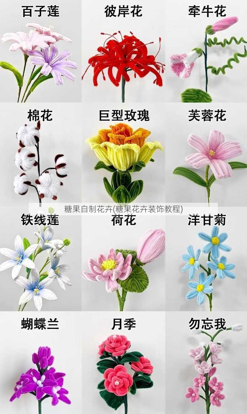 糖果自制花卉(糖果花卉装饰教程)