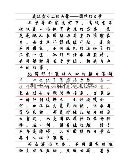 狮子岩寺庙作文600字