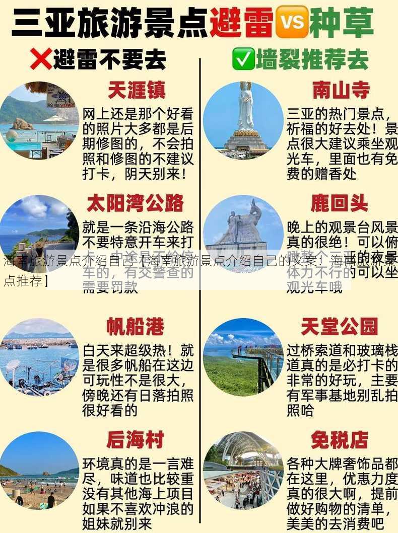 海南旅游景点介绍自己【海南旅游景点介绍自己的文案：海南旅游景点推荐】