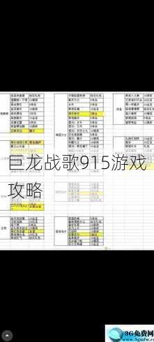 巨龙战歌915游戏攻略