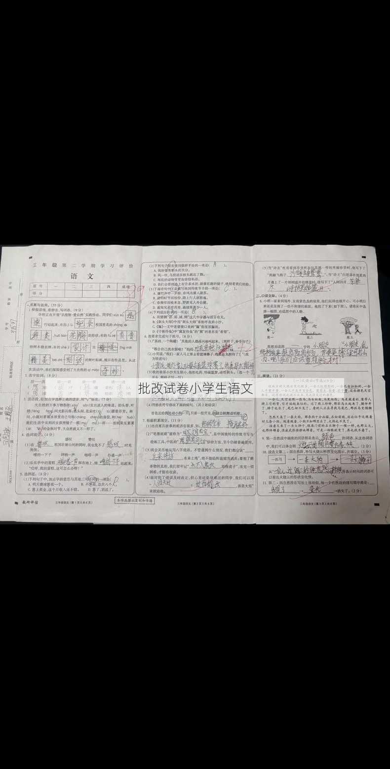 批改试卷小学生语文