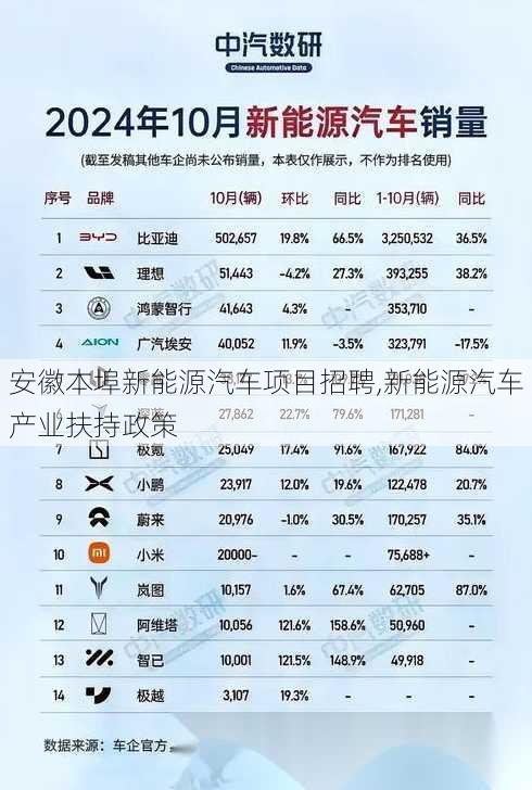 安徽本埠新能源汽车项目招聘,新能源汽车产业扶持政策