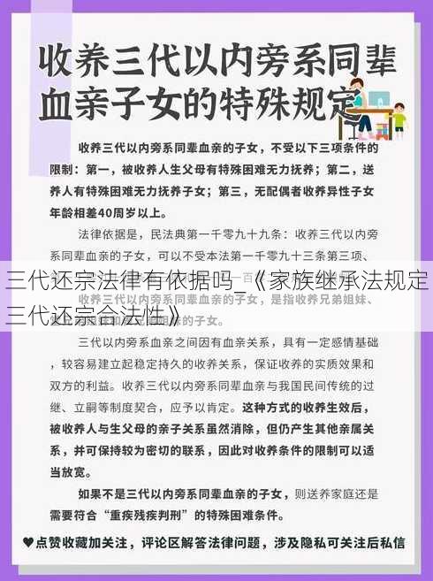 三代还宗法律有依据吗_《家族继承法规定三代还宗合法性》