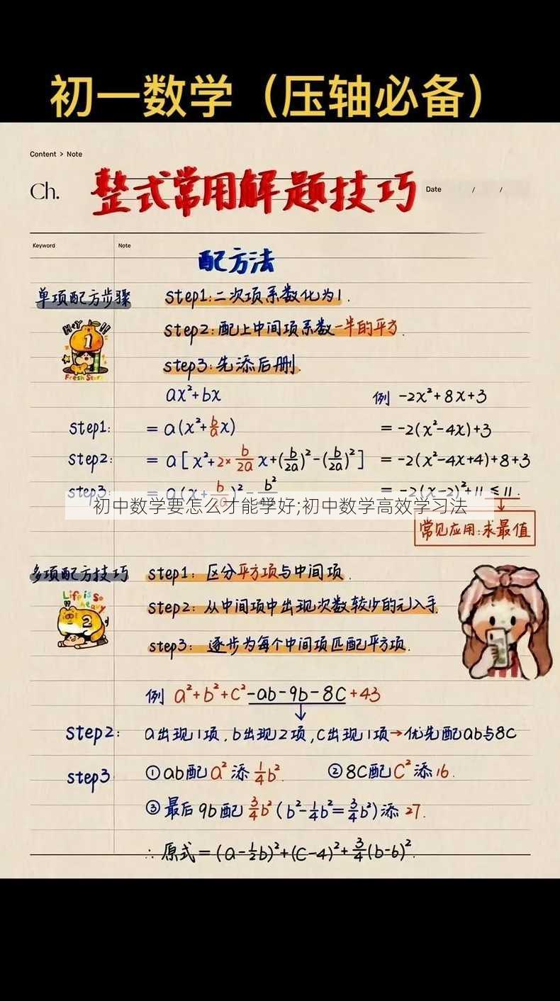 初中数学要怎么才能学好;初中数学高效学习法