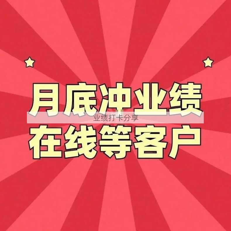 业绩打卡分享