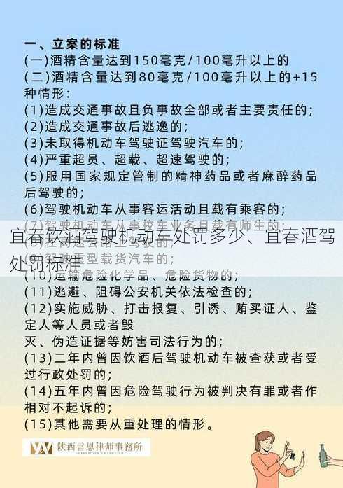 宜春饮酒驾驶机动车处罚多少、宜春酒驾处罚标准