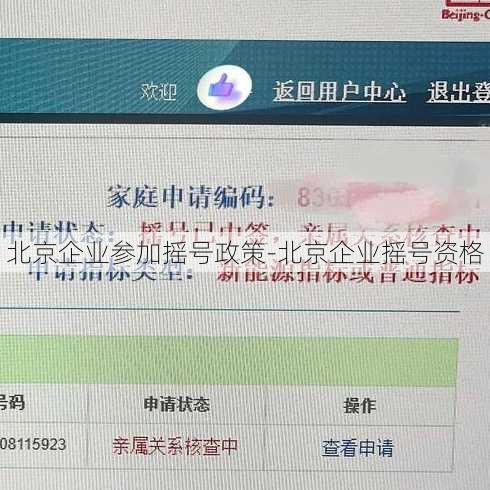 北京企业参加摇号政策-北京企业摇号资格