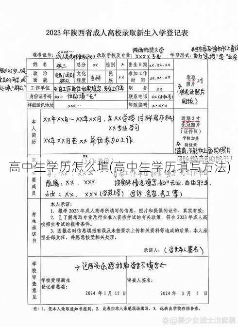 高中生学历怎么填(高中生学历填写方法)