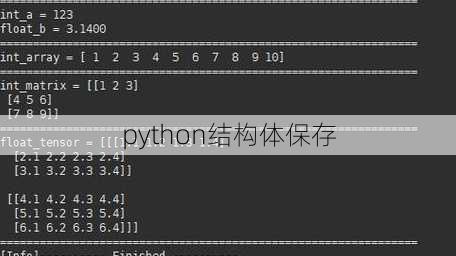 python结构体保存