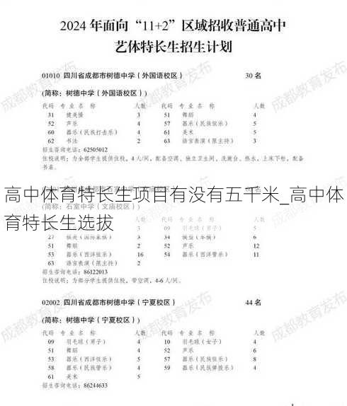 高中体育特长生项目有没有五千米_高中体育特长生选拔