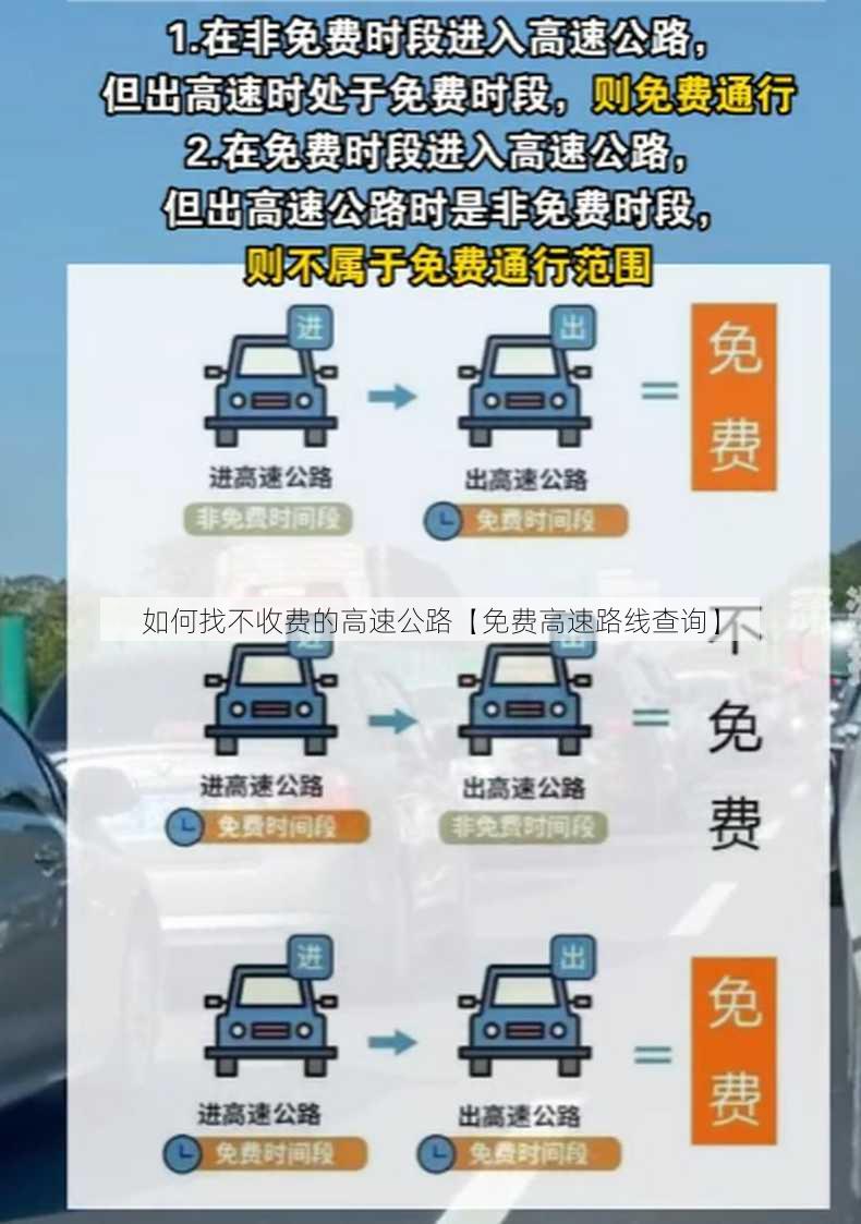 如何找不收费的高速公路【免费高速路线查询】