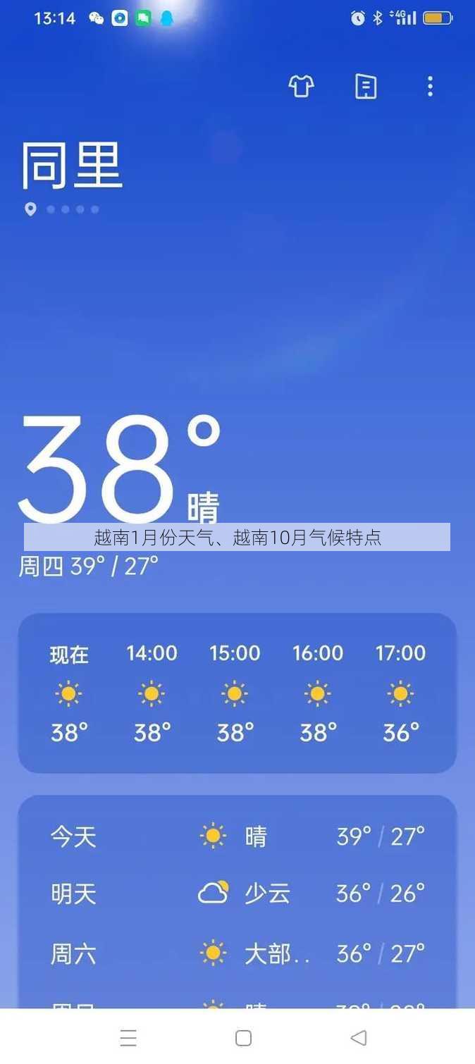 越南1月份天气、越南10月气候特点