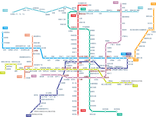 西安已开通地铁地图;西安地铁开通了：西安地铁线路图