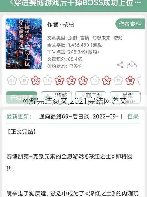 网游完结爽文,2021完结网游文