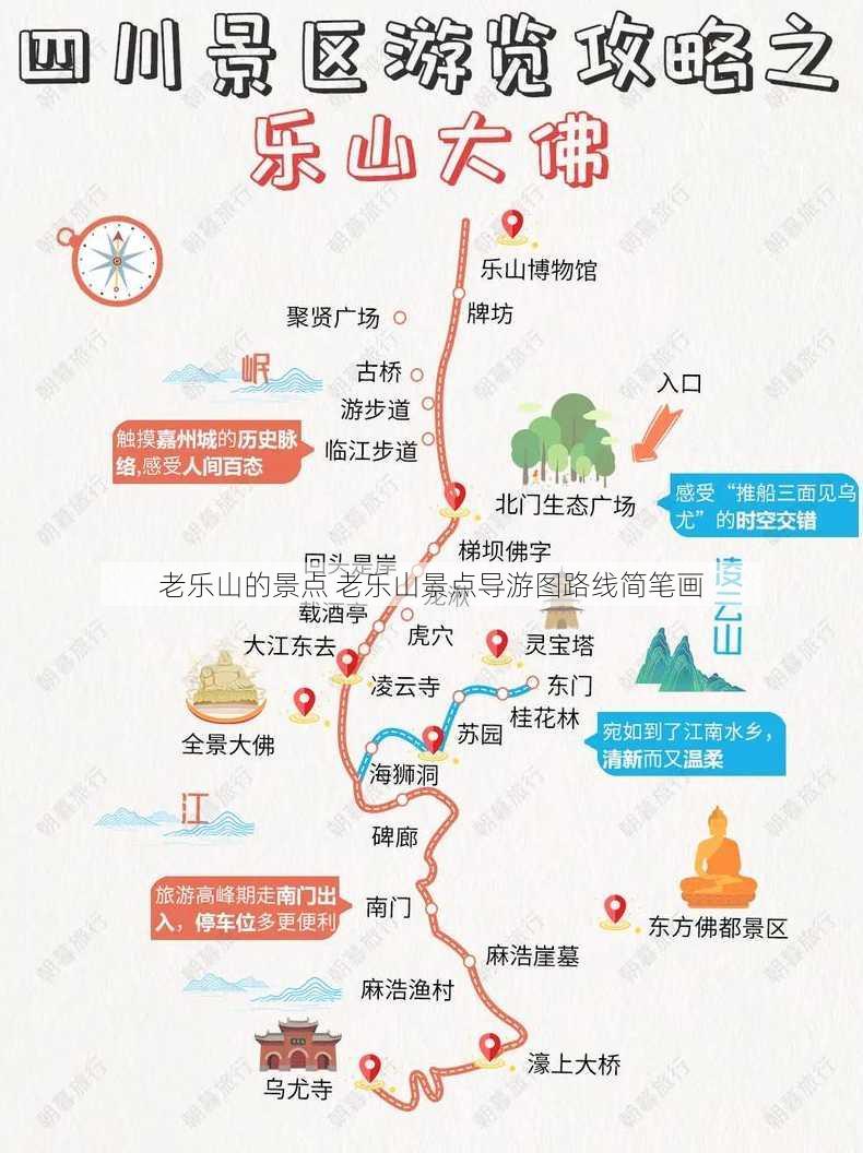 老乐山的景点 老乐山景点导游图路线简笔画