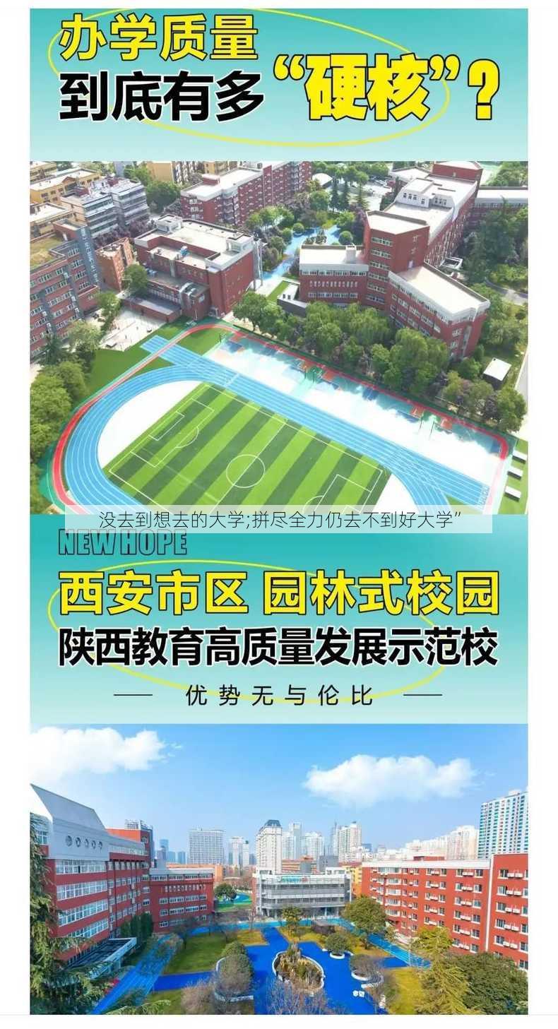 没去到想去的大学;拼尽全力仍去不到好大学”