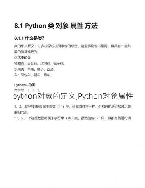 python对象的定义,Python对象属性