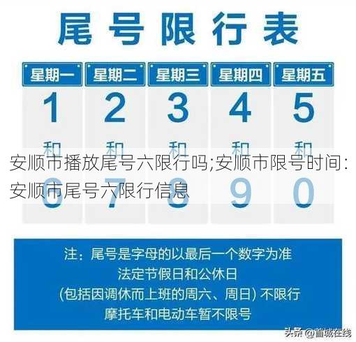 安顺市播放尾号六限行吗;安顺市限号时间：安顺市尾号六限行信息