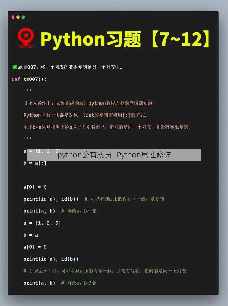 python公有成员—Python属性修饰