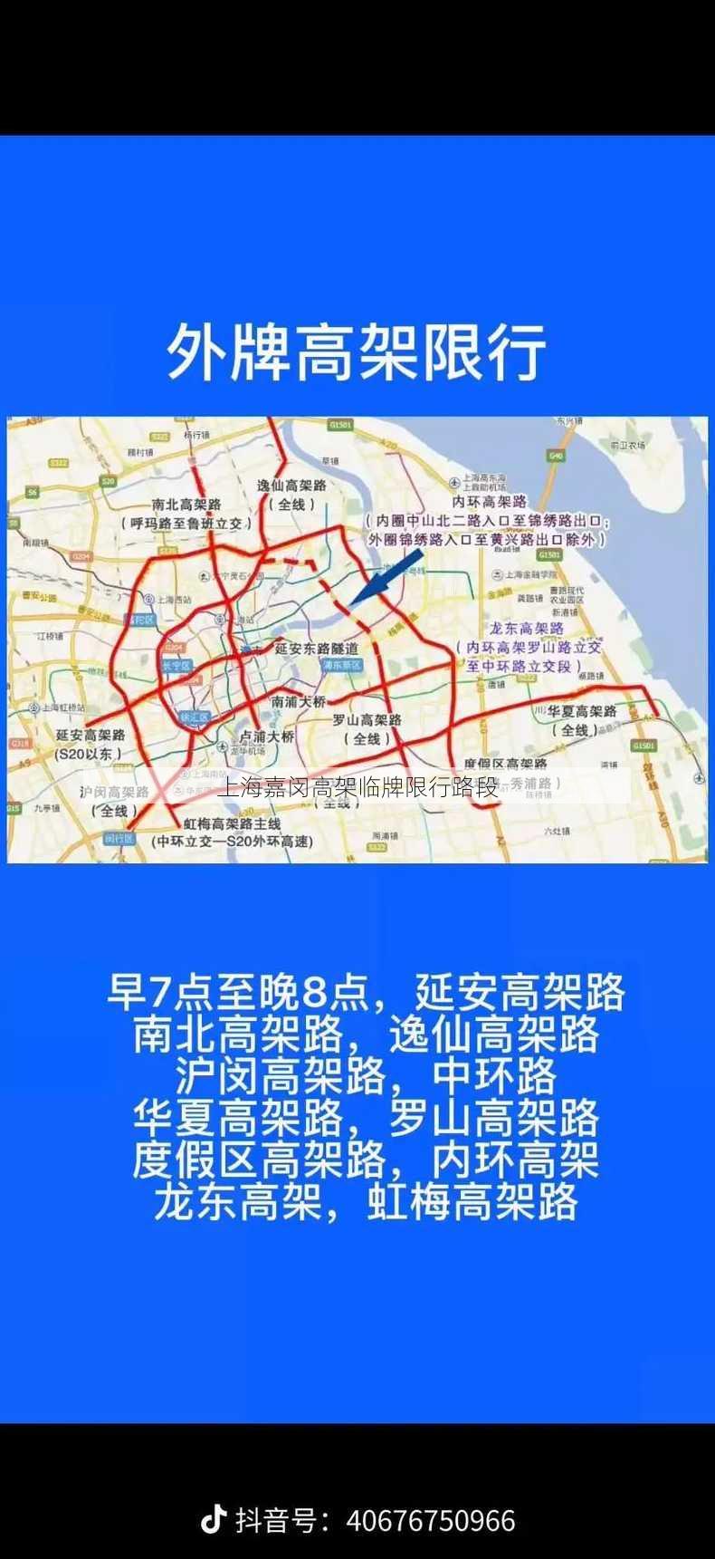 上海嘉闵高架临牌限行路段