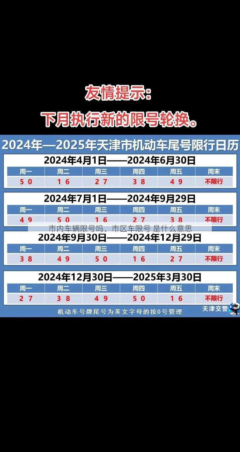 市内车辆限号吗、市区车限号 是什么意思