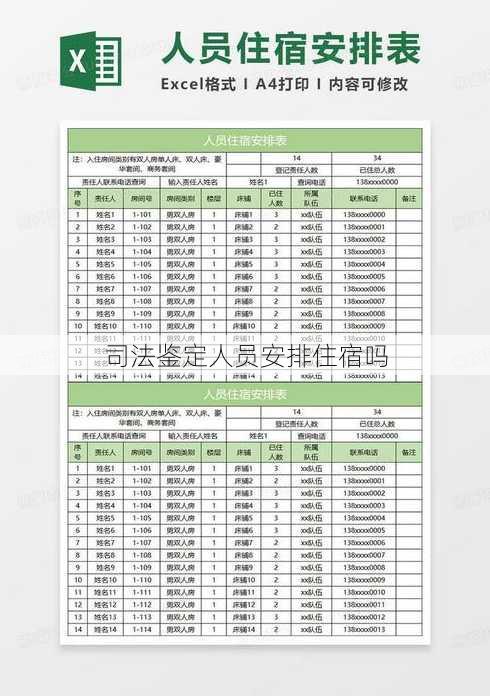 司法鉴定人员安排住宿吗