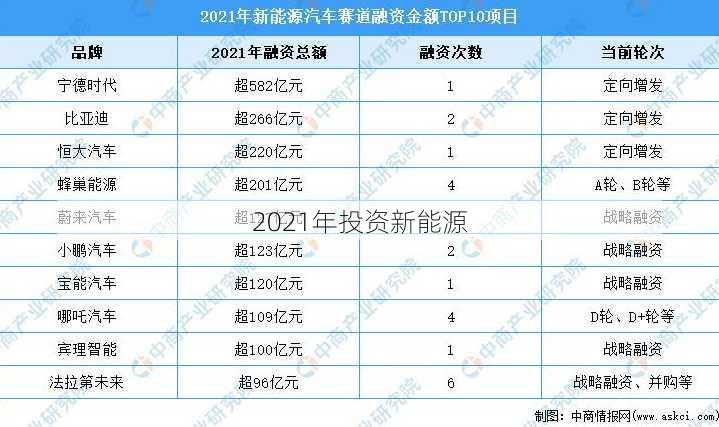 2021年投资新能源