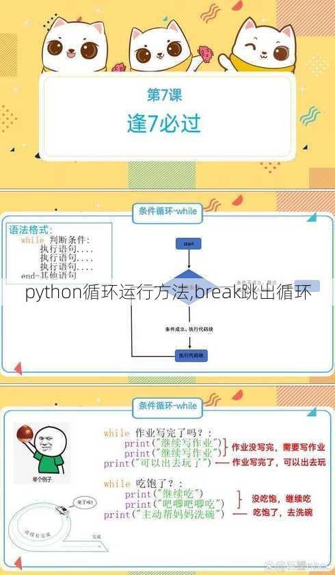 python循环运行方法,break跳出循环