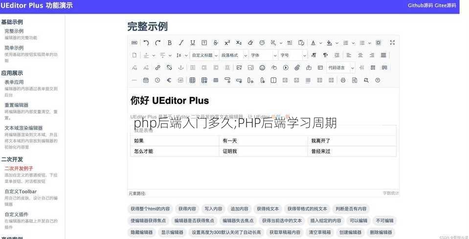 php后端入门多久;PHP后端学习周期