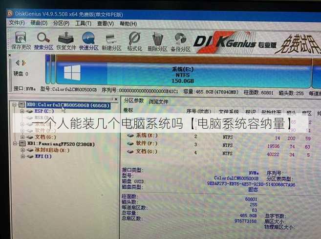一个人能装几个电脑系统吗【电脑系统容纳量】