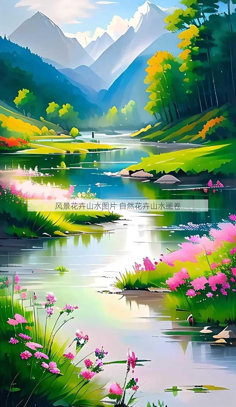 风景花卉山水图片 自然花卉山水画卷