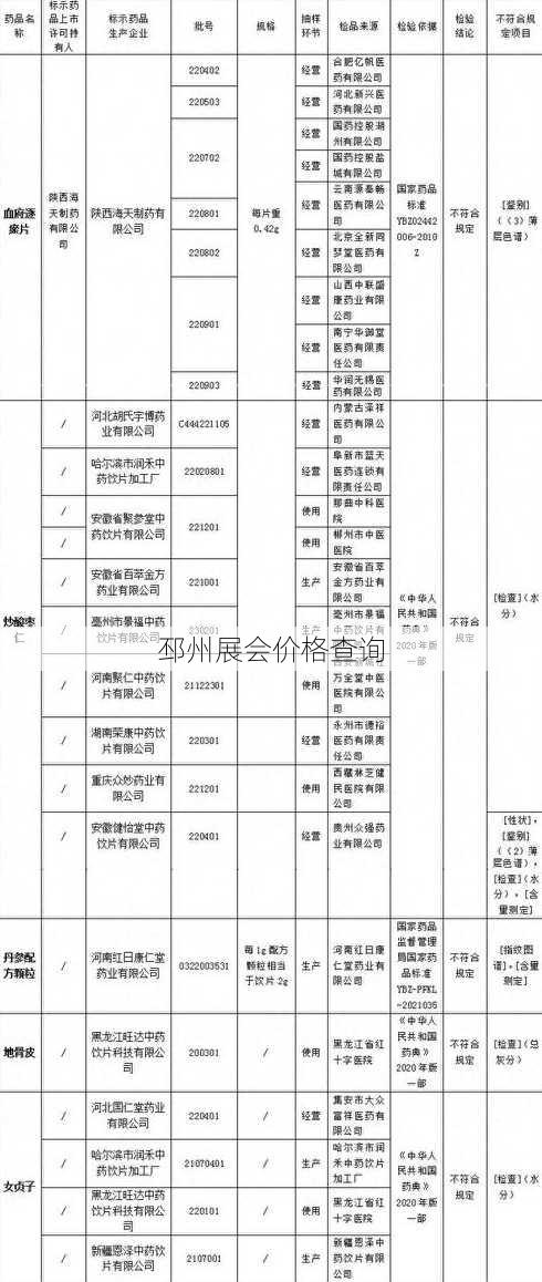 邳州展会价格查询