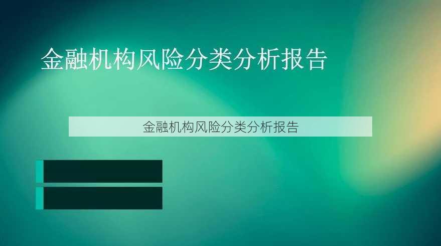 金融机构风险分类分析报告