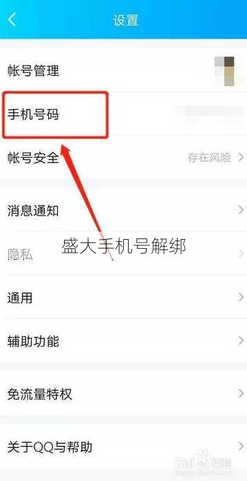 盛大手机号解绑