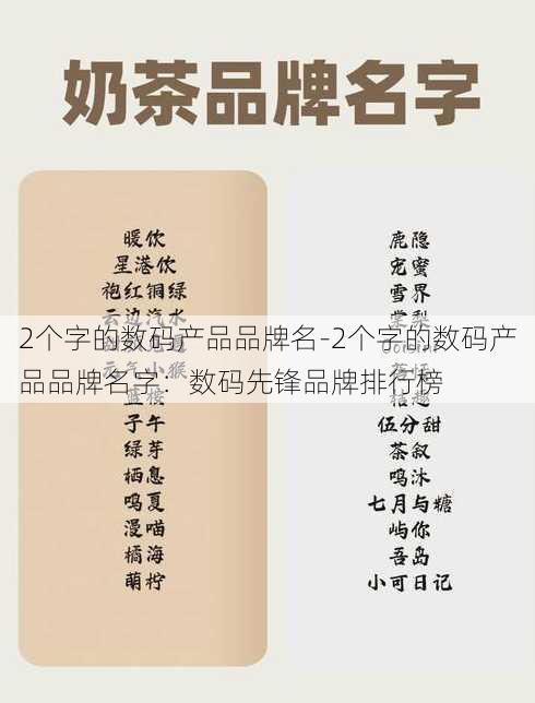 2个字的数码产品品牌名-2个字的数码产品品牌名字：数码先锋品牌排行榜