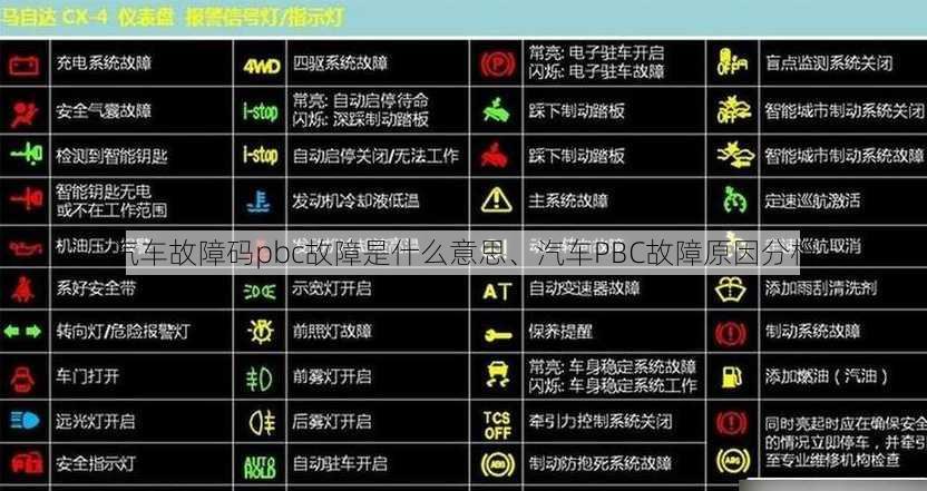 汽车故障码pbc故障是什么意思、汽车PBC故障原因分析